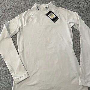 Under Armour ColdGear White Mock Neck Top